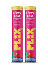 PLIX The Plant Fix Glutathione Skin Glow Tablets in Strawberry Flavor for Daily Skin Radiance